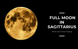 Banner with a moon
