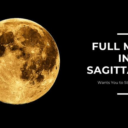 Banner with a moon
